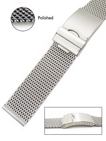 Scratch and Dent - Vollmer Polished Mesh Bracelet #99460H4S (Straight End, 20mm)