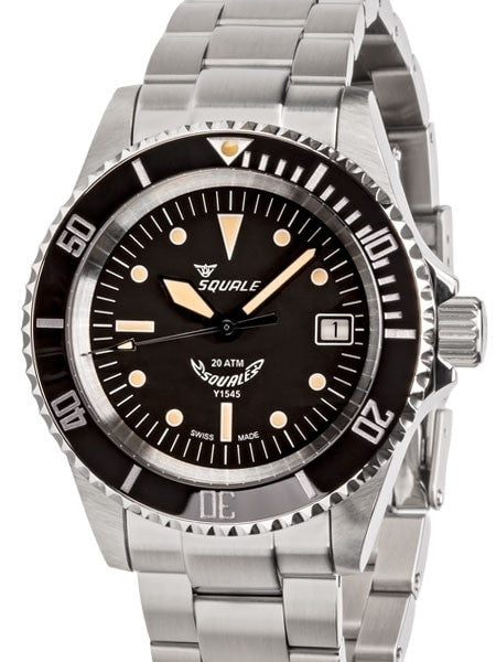 Scratch and Dent - Squale 200 meter Swiss Automatic Dive watch with Ceramic Bezel, Domed AR Sapphire Crystal #SND996