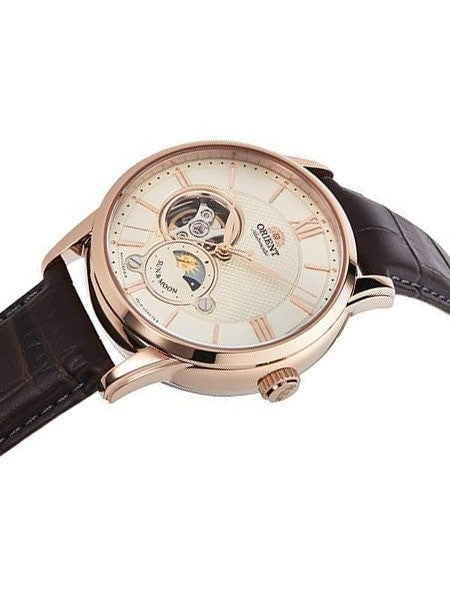 Orient Open-Heart Sun and Moon Automatic Watch with Hand Winding #RA-AS0003S10A