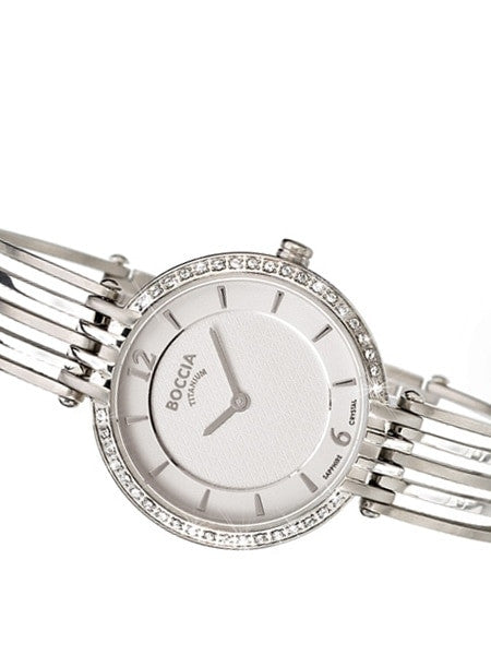 Boccia Ladies Quartz Watch with Titanium Bracelet and Swarovski Crystals #3230-01