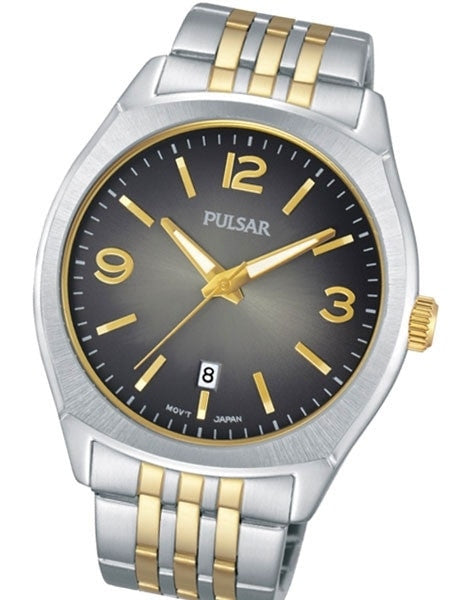 Pulsar Quartz Watch with 42mm Case and Gradient Charcoal Dial #PS9483