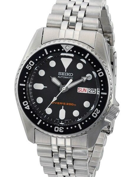 Scratch and Dent - Seiko Black Automatic Dive Watch with Stainless Steel Bracelet #SKX013K2 8