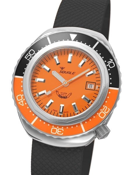 Squale 1000 meter Professional Swiss Automatic Dive watch with Sapphire Crystal #2002O-R