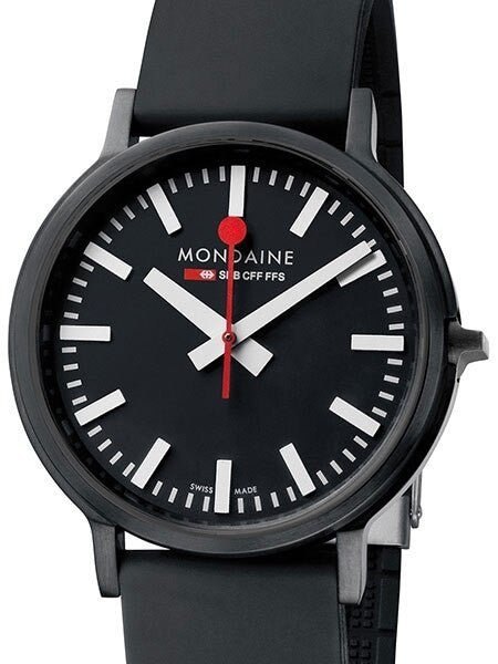 Mondaine Railways Stop2Go Swiss Quartz Watch with a 41mm Black PVD Case, Sapphire Crystal #A512-30358-64SPB