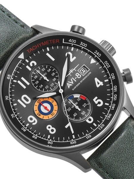 AVI-8 Hawker Hurricane Aviator Chronograph Watch #AV-4011-0D
