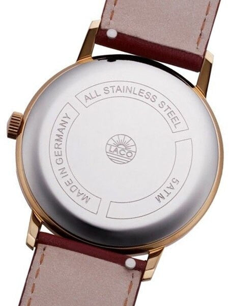 Laco Vintage Automatic Goldtone Watch with Domed Acrylic Crystal #861779