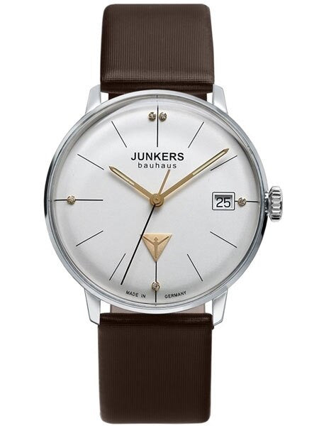 Junkers Lady Bauhaus Swiss Quartz Watch with Domed Hesalite Crystal #6073-4