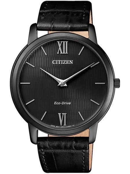 Citizen Ultra-Thin Stiletto Eco-Drive Dress Watch with Black Dial and Sapphire Crystal #AR1135-10E