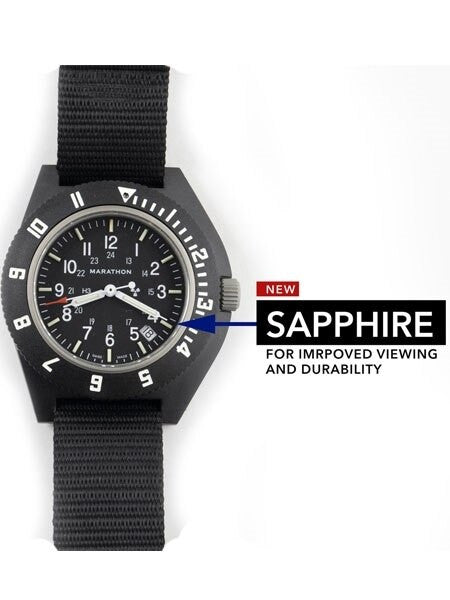 Marathon Swiss Made Quartz Military Navigator Pilot Watch with Tritium Illumination #WW194013-NGM