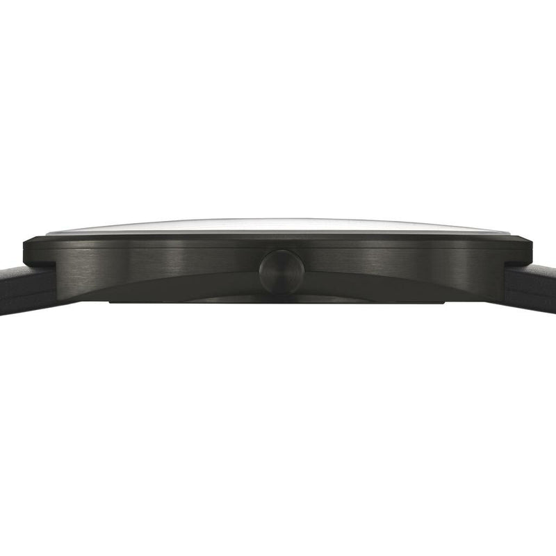 Botta Nova 40 Quartz one hand 12-hour watch with ultra thin black PVD titanium case #579090AB