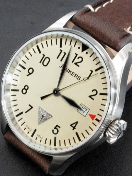 Junkers Cockpit JU52 Series Pilot Watch with Creme Color Dial #6144-5