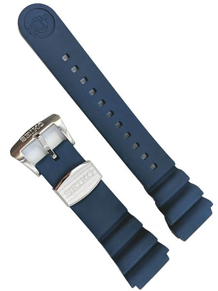 Seiko 22mm Blue Rubber Dive Strap For Samurai and SRPA83 #R02Y012J9