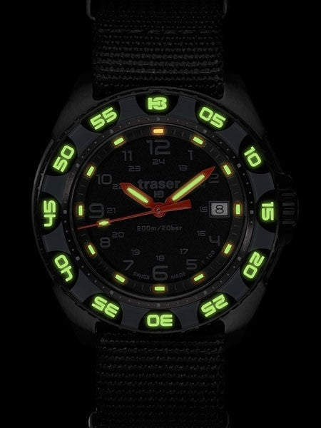 Traser Red Alert T100 Watch with Sapphire Crystal and Black Strap #106469