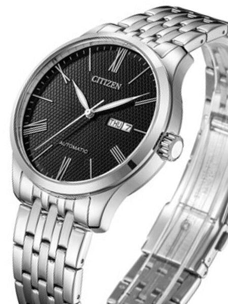 Citizen Automatic Black Dial Watch with Stainless Steel Bracelet #NH8350-59E