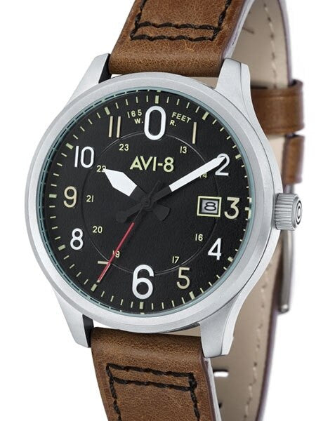 AVI-8 Hawker Hurricane Aviator Watch with Altimeter Style Dial #AV-4053-0B