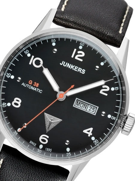 Junkers G38 Day and Date Automatic Watch with Black Dial #6966-2