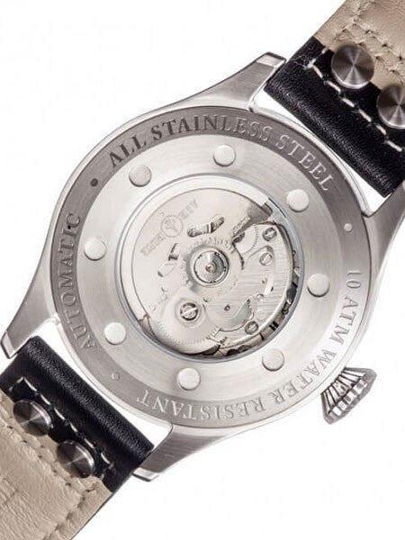 Air Blue Charlie Automatic Pilot Watch with 44mm Case, Sapphire Crystal #CHARLIEAUTOSSBLK