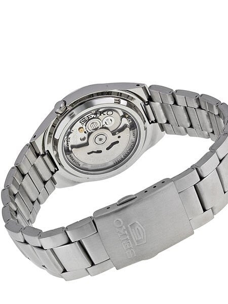 Seiko 5 Automatic Black Dial Watch with Stainless Steel Bracelet #SNK607