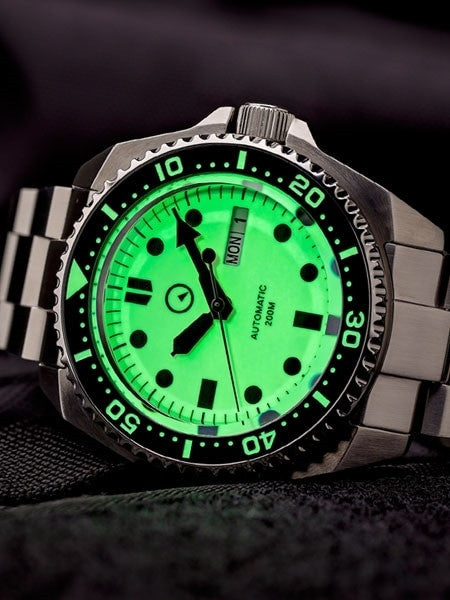Islander Luminous Dial Automatic Dive Watch with AR Double-Dome Sapphire Crystal, and Luminous Ceramic Bezel Insert #ISL-26