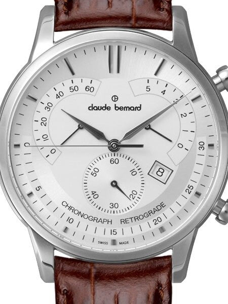 Claude Bernard Retrograde Chronograph Watch with Sapphire Crystal #01506-3-AIN