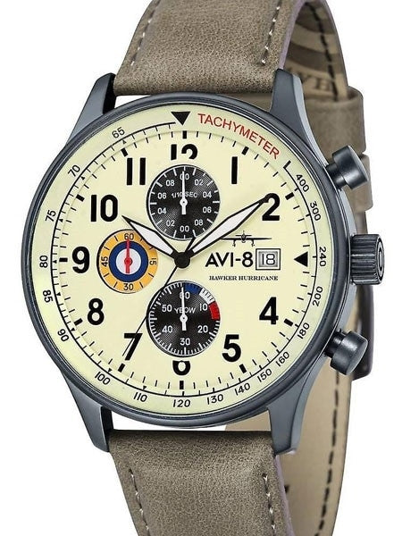 AVI-8 Hawker Hurricane Aviator Chronograph Watch #AV-4011-0C