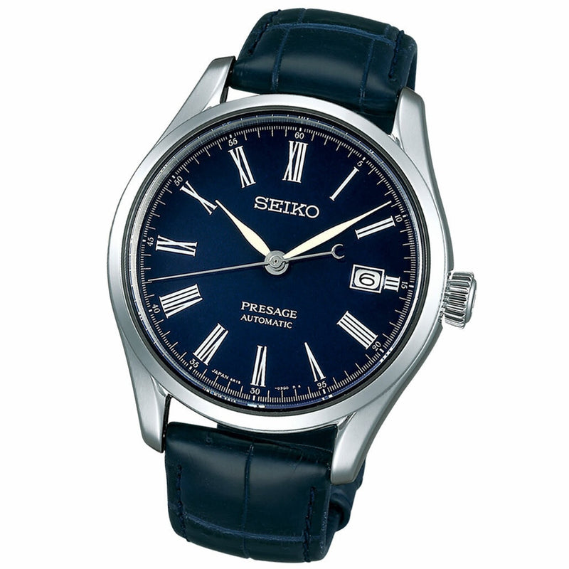 Seiko Presage Automatic Dress Watch with Blue Enamel Dial, AR Sapphire Crystal  #SARX053