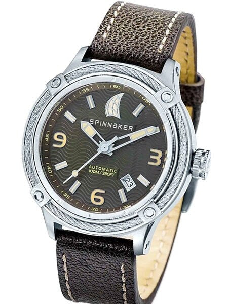 Spinnaker MainSail Automatic Watch with Wire Cable Bezel #SP-5044-03