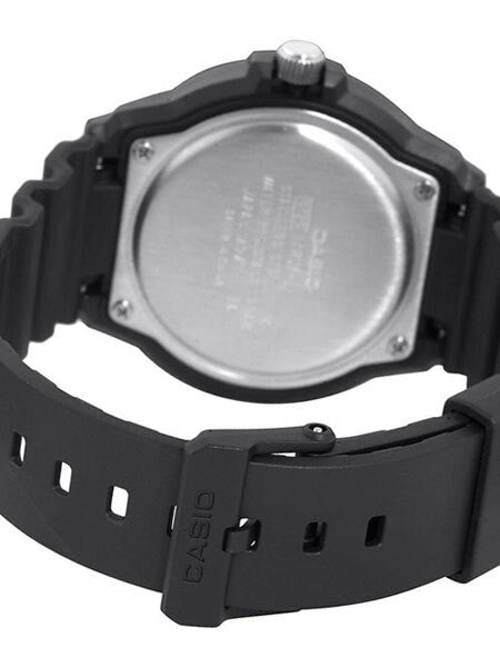 Scratch and Dent - Casio Black Resin Quartz Analog Diver-Style Watch with Rotating Bezel #MRW-200H-4B