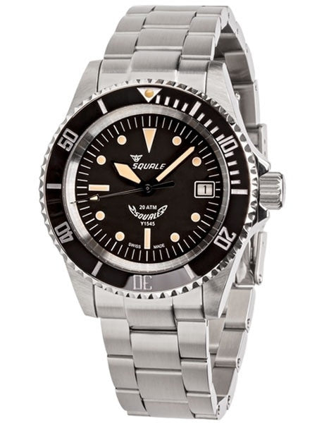Scratch and Dent - Squale 200 meter Swiss Automatic Dive watch with Ceramic Bezel, Domed AR Sapphire Crystal #SND996