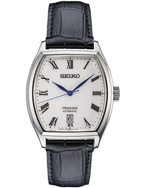 Seiko Presage Automatic Dress Watch with Tonneau Shape Case #SRPD05