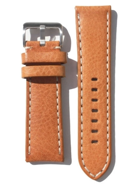 Toscana PANERAI Style Tan Italian Leather Strap with Contrasting Stitching #LBV-98220