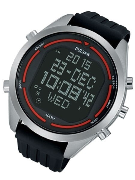 Pulsar Digital Quartz Watch with Countdown Timer, World Time, Alarm, and Stopwatch #PQ2045