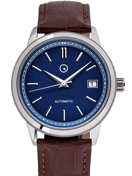 Islander Automatic Dress Watch with Pinstripe Blue Dial, AR Sapphire Crystal #ISL-33