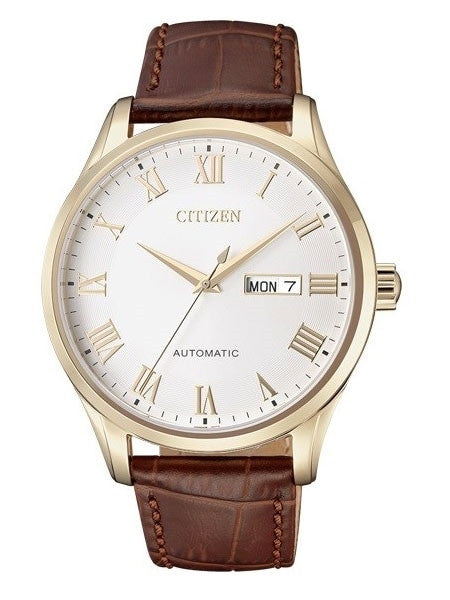 Citizen Automatic Watch with Goldtone Case, White Dial #NH8363-14A
