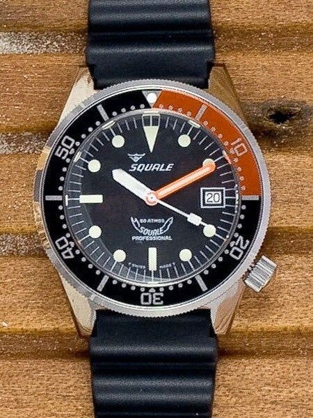 Squale 500 meter Professional Swiss Automatic Dive watch with Sapphire Crystal #1521-026-BKO