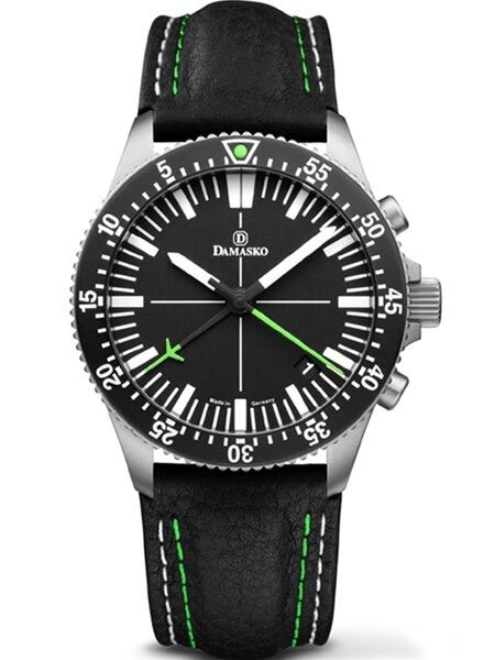 Damasko 42mm Chronograph, Green, with 60-Minute Stopwatch Function #DC82