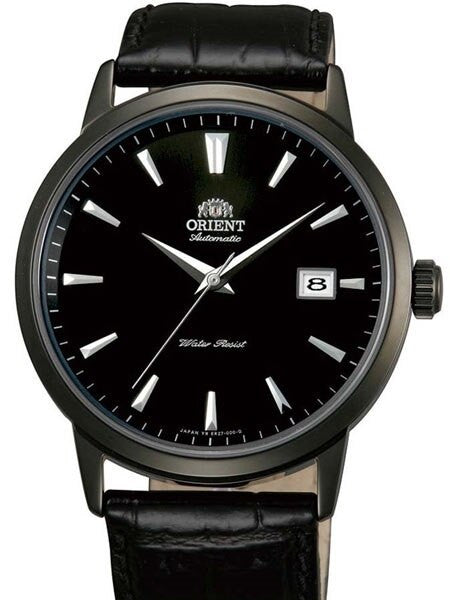 Scratch and Dent - Orient Symphony Automatic Dress Watch with Black Dial, Black PVD Case #ER27001B