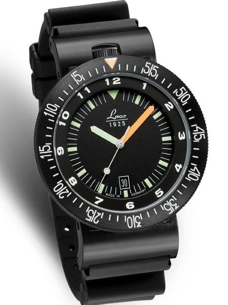 Laco Squad Atacama Tactical Dive Watch with Black PVD Case and Sapphire Crystal #861632