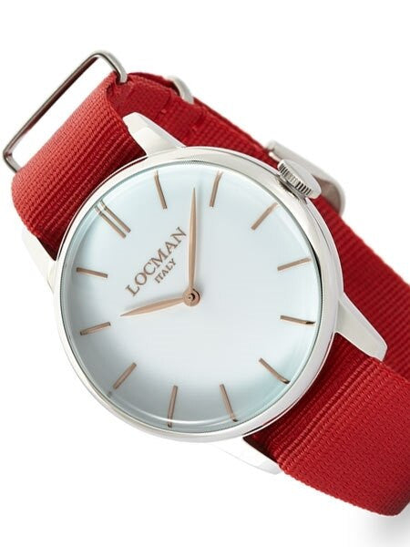 Locman 1960's Collection Sporty Quartz Dress Watch with 41mm Case #0251V08-00WHRGNR