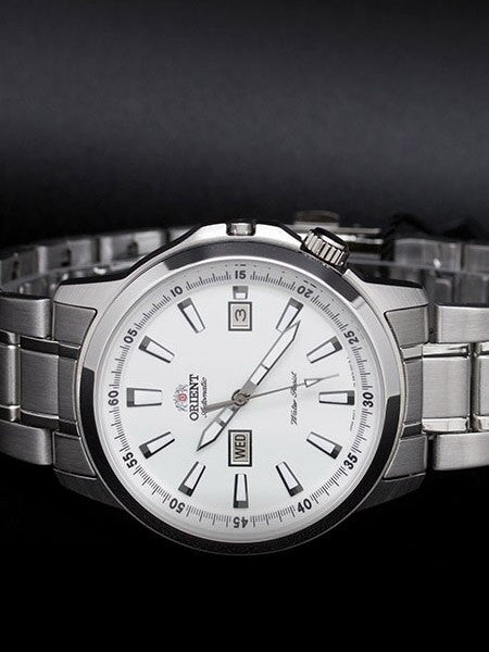 Orient 42mm Stingray Day and Date Automatic Watch with White Dial #EM7K006W