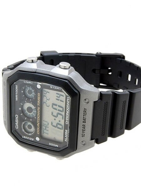 Casio Sport Watch with Stopwatch, World Time, Alarm, and 10-year Battery #AE-1300WH-8A