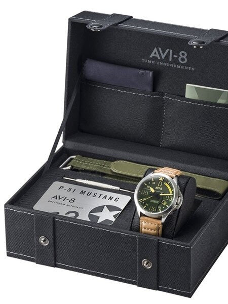 AVI-8 24-Jewel Automatic Bottisham Limited Edition P-51 Mustang #AV-4069-02