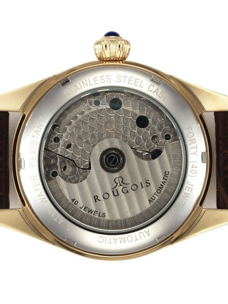 Rougois Regal Series Rose Gold Dual Escapement Automatic Watch #RS8390G