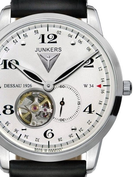 Junkers Dessau 1926 Flatline Automatic, Open-Heart Dress Watch #6360-4