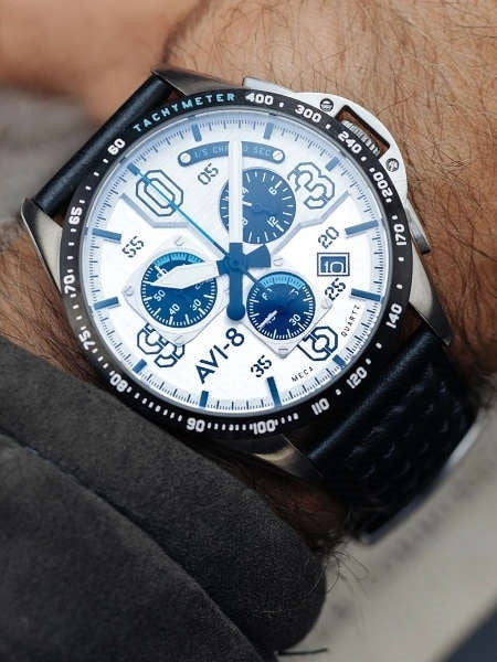 AVI-8 Command Pilot Blakeslee Quartz Chronograph Watch #AV-4077-01