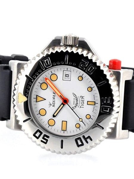 Squale Vintage Swiss Automatic Dive watch with Locking Bezel #Tiger-064-WH