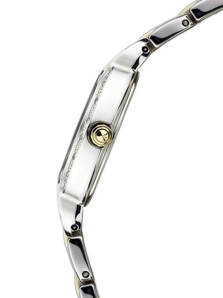 Seiko Women's Solar Dress Watch with Diamond Bezel, Mother of Pearl Dial #SUP325