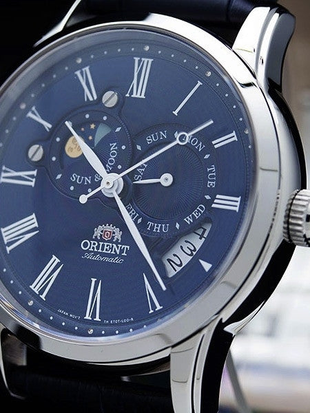 Orient Automatic Watch with Blue Dial, Sapphire Crystal #ET0T004D