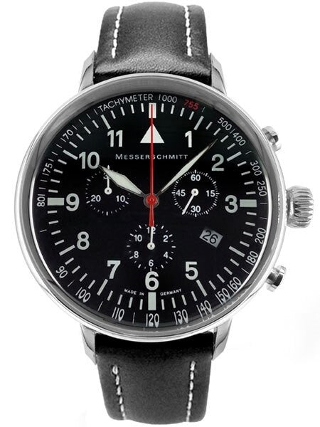 Messerschmitt Aviator's Quartz Chronograph Watch with 42mm Case #ME-755