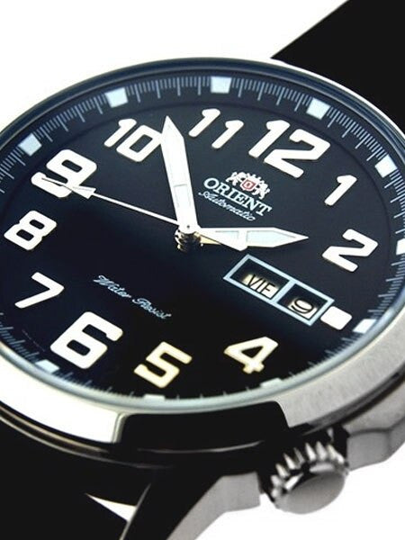 Orient 42mm Stingray Day and Date Automatic Watch with Black Dial #EM7K00CB